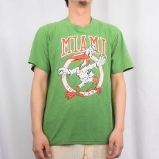 画像2: 80's USA製 "MIAMI" プリントTシャツ L (2)