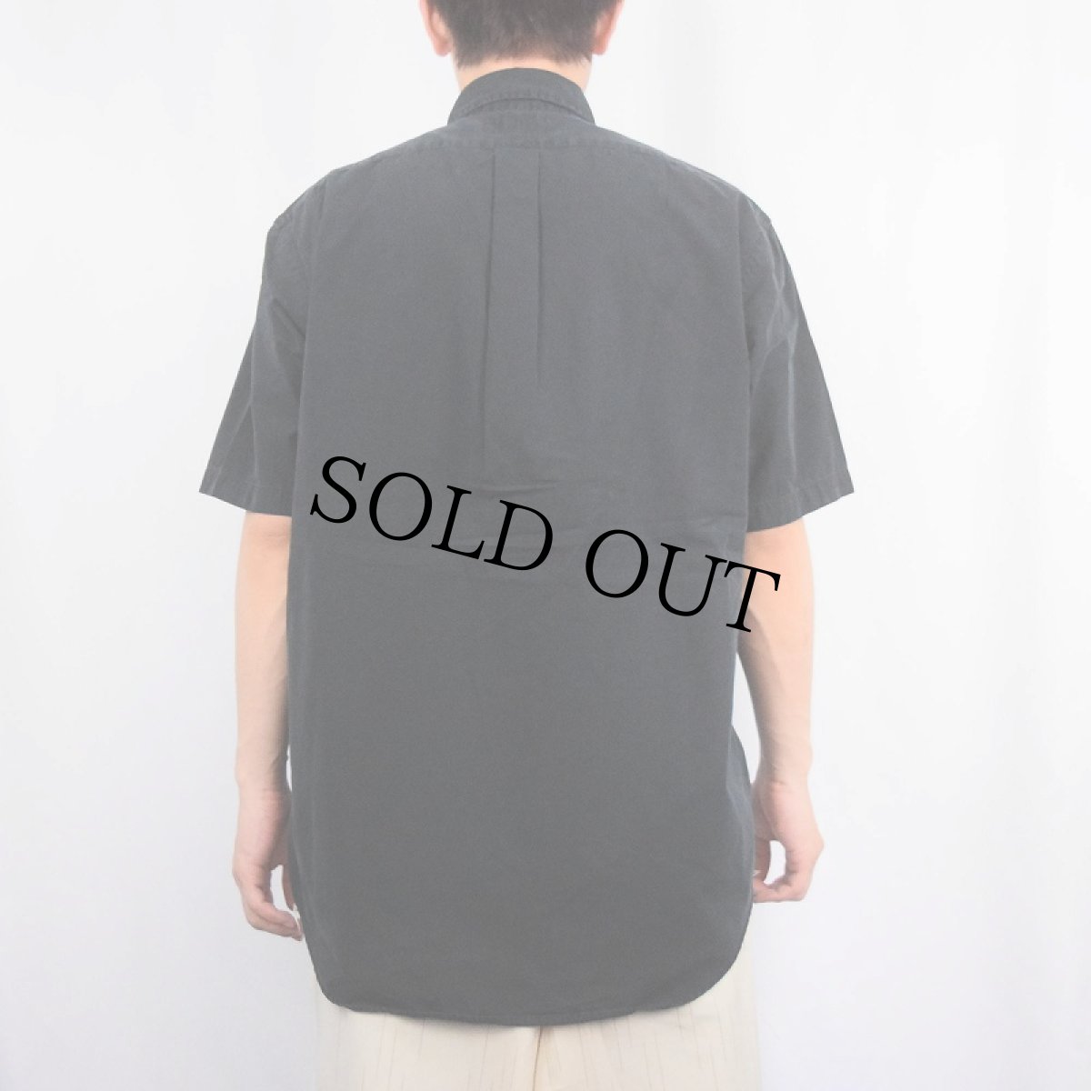 画像3: Ralph Lauren "CLASSIC FIT" コットンボタンダウンシャツ BLACK M (3)