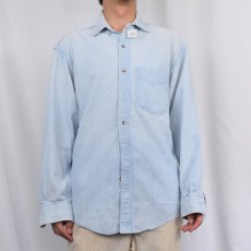 画像2: 90's GAP USA製 シャンブレーボタンダウンシャツ S (2)