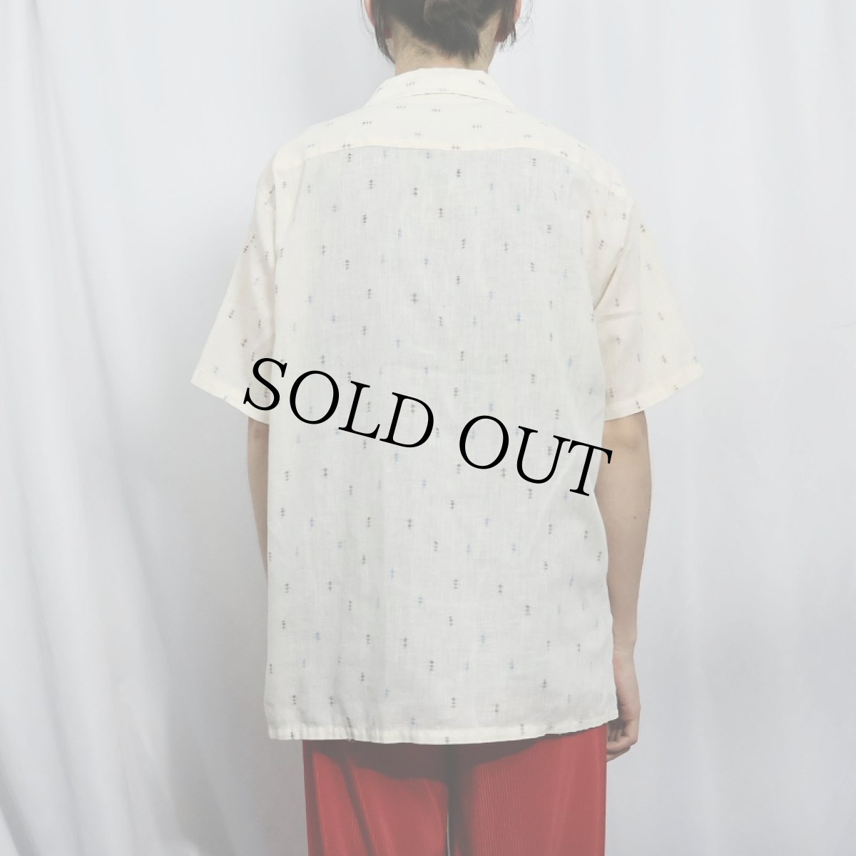 画像3: 絣柄 コットンシャツ (3)