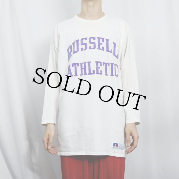 90年代 90s ラッセルアスレチック アメリカ製 カレッジ 白 ホワイト 七