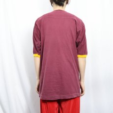 画像3: 60's Sportswear フロッキープリント フットボールTシャツ L (3)