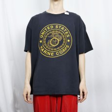 画像3: 90's SOFFE USA製 "USMC" リフレクタープリントTシャツ BLACK XL (3)