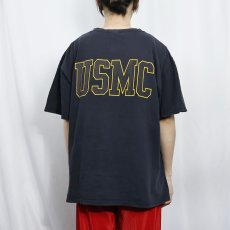 画像4: 90's SOFFE USA製 "USMC" リフレクタープリントTシャツ BLACK XL (4)