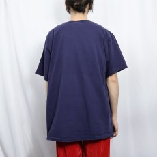 画像3: 90's POLO Ralph Lauren USA製 ロゴ刺繍 ポケットTシャツ NAVY XL (3)