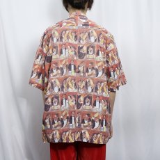 画像3: 90's Guy Buffet Collection by Reyn Spooner HAWAII製 アート柄 コットンシャツ XL (3)