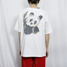 画像4: 90's BANANA REPUBLIC USA製 "SAFARI&TRAVEL CLOTHING" パンダプリント ポケットTシャツ L (4)