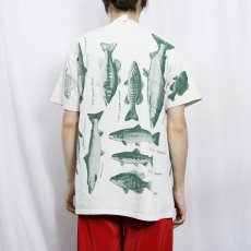 画像3: 90's Painted Lady USA製 魚プリントTシャツ L (3)