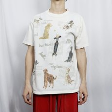 画像2: 2000's rel-e-vant products USA製 犬プリントTシャツ M (2)