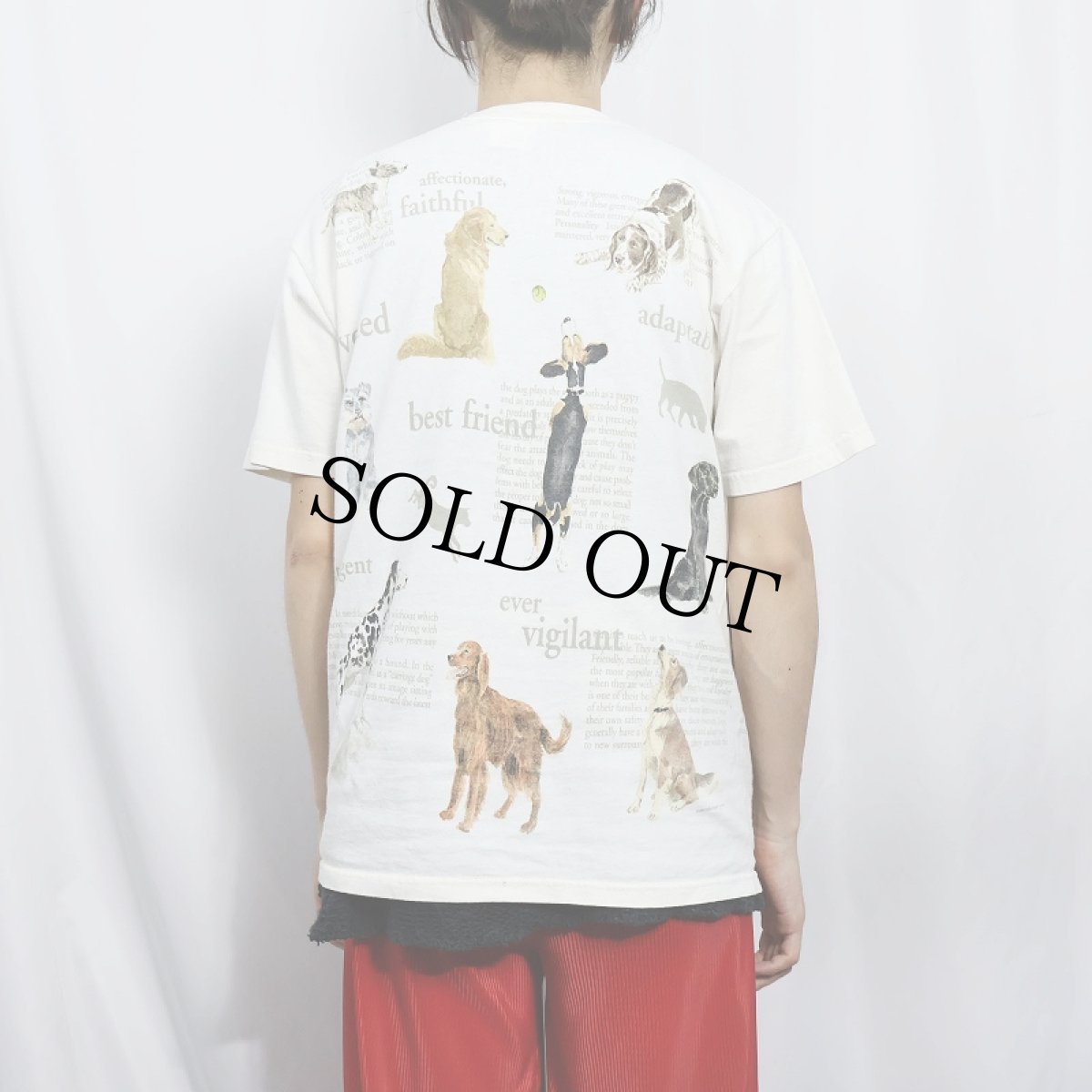 画像3: 2000's rel-e-vant products USA製 犬プリントTシャツ M (3)