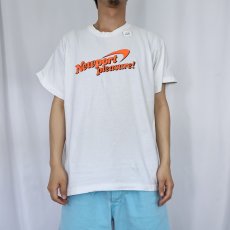 画像2: 90's "Newport pleasure!" タバコ企業 ロゴプリントTシャツ L (2)