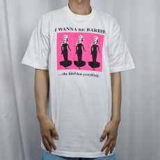 画像2: 90's USA製 "I WANNA BE BARBIE" イラストプリントTシャツ XL (2)