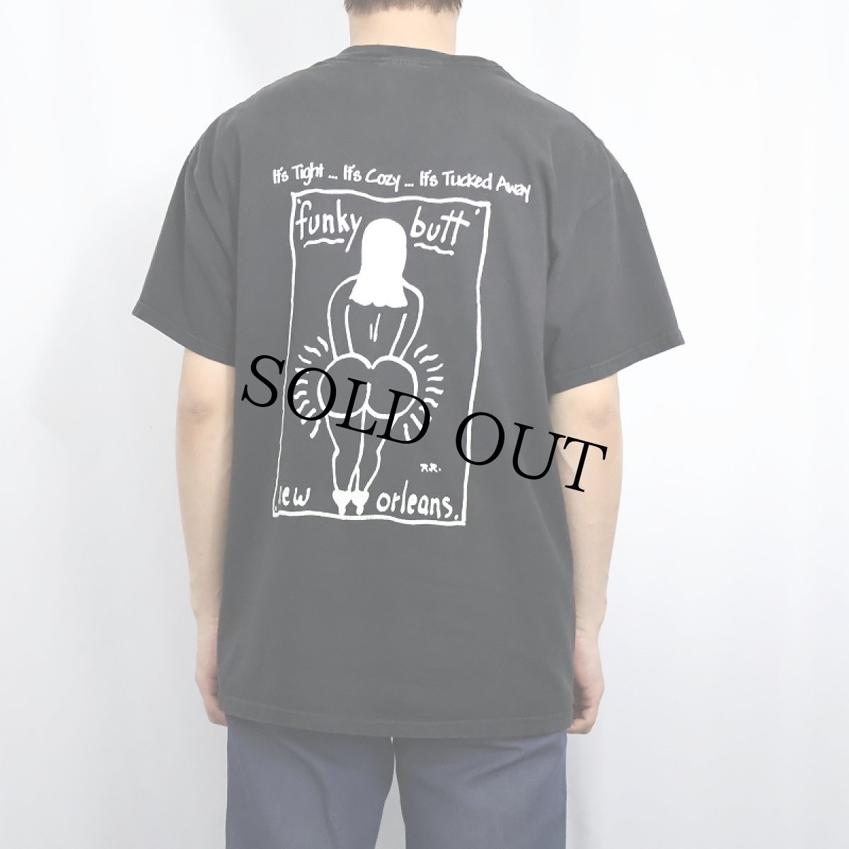 画像4: "FUNKKY BUTT" イラストプリント エロTシャツ BLACK L (4)