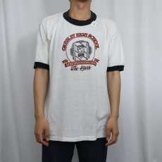 画像2: 80's "GREELEY HIGH SCHOOL" プリントリンガーTシャツ L (2)