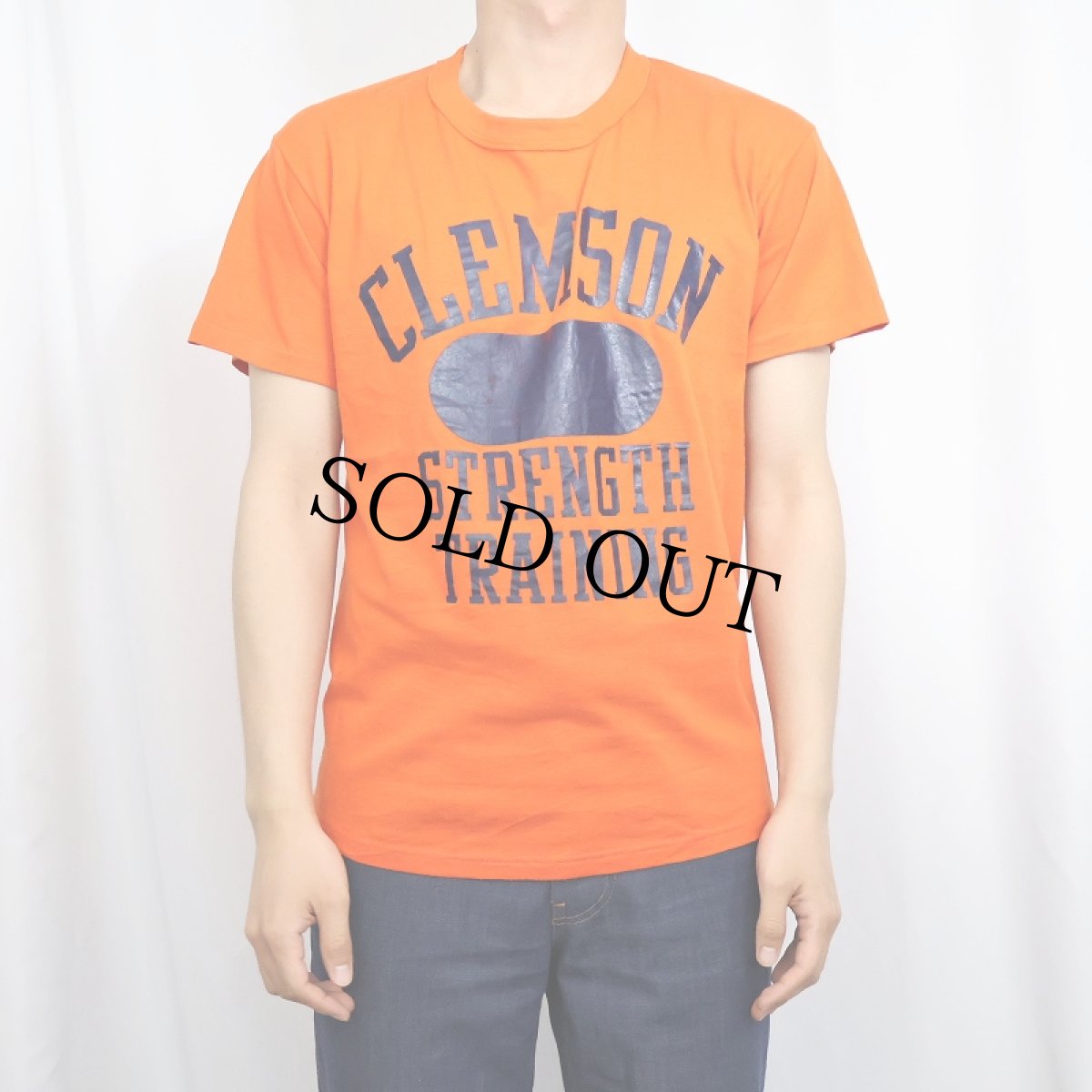 画像2: 80's RUSSELL ATHLETIC USA製 "CLEMSON" プリントTシャツ M (2)
