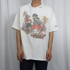 画像2: 90's USA製 きのこイラストプリントTシャツ XL (2)