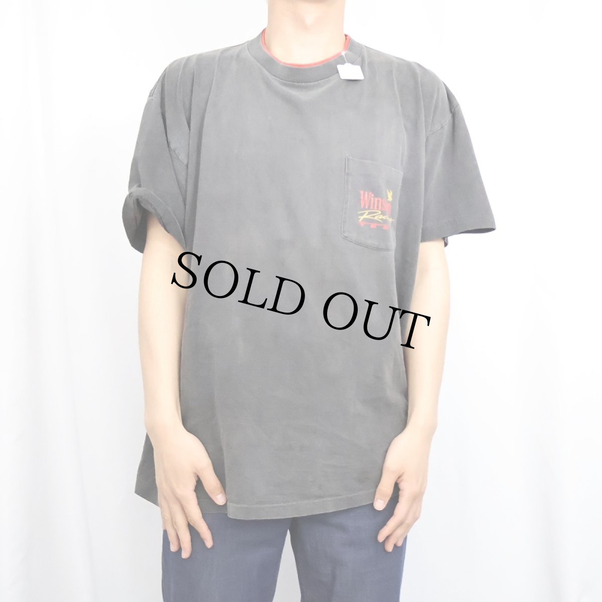 画像3: 90's Winston タバコ企業プリントTシャツ BLACK (3)