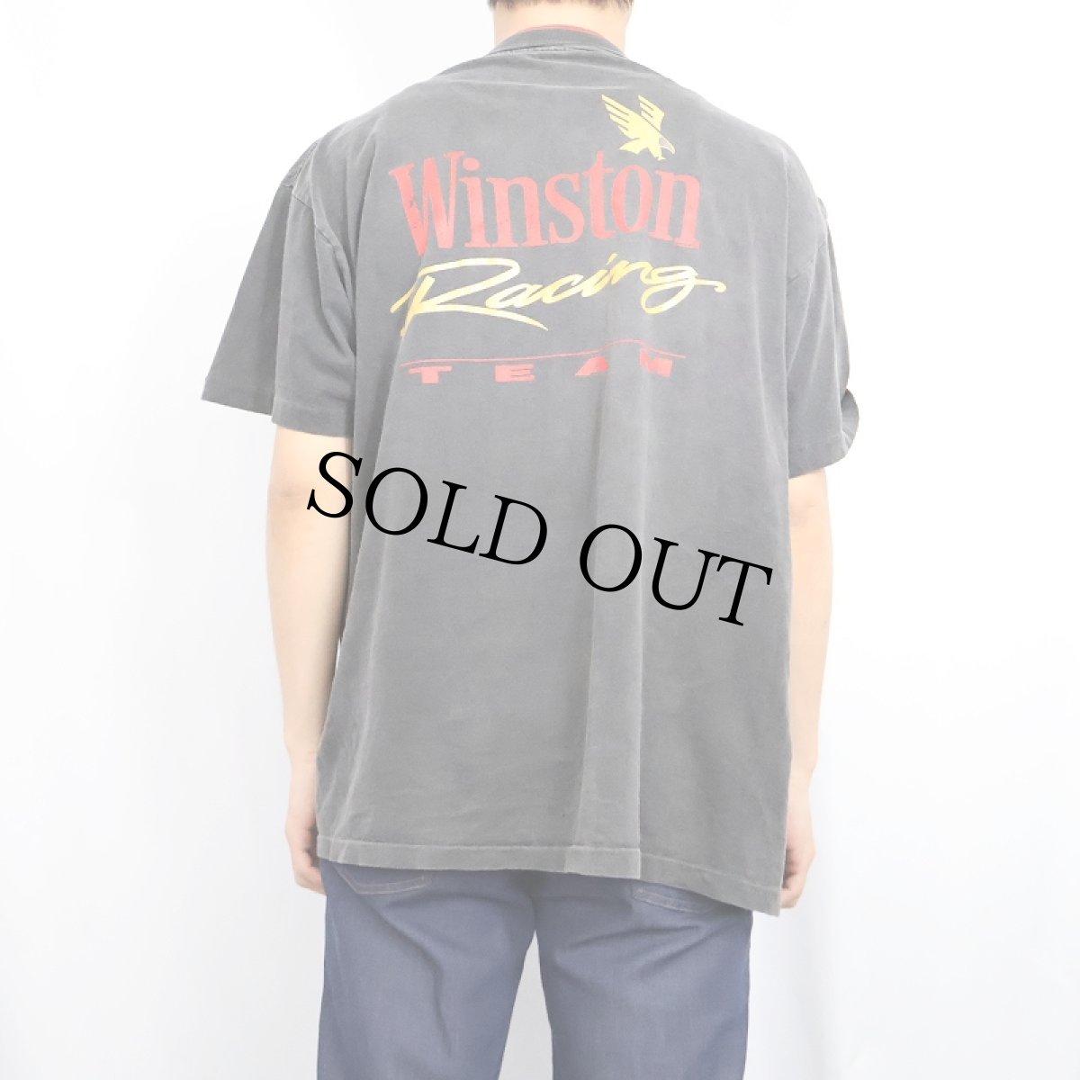 画像4: 90's Winston タバコ企業プリントTシャツ BLACK (4)