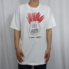画像2: 90's USA製 "I LOVE STRESS..." イラストプリントTシャツ XL (2)