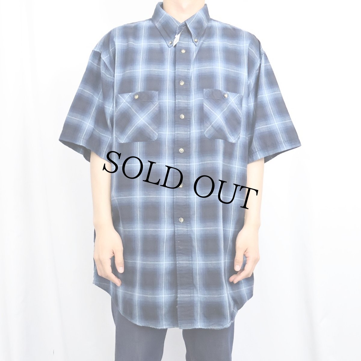 画像2: PENDLETON "EXPEDITION SHIRT" オンブレーチェック柄 コットンボタンダウンシャツ XL (2)