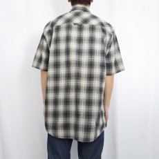 画像3: PENDLETON "TRACKER SHIRT" オンブレーチェック柄 コットンシャツ L (3)