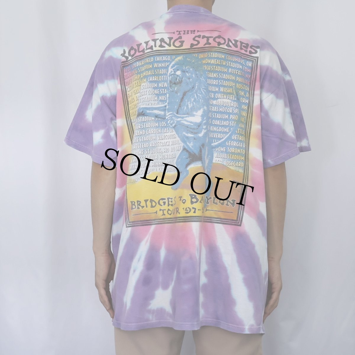 画像4: 90's The Rolling Stones "BRIDGES TO BADYLON" ロックバンドツアーTシャツ XL (4)