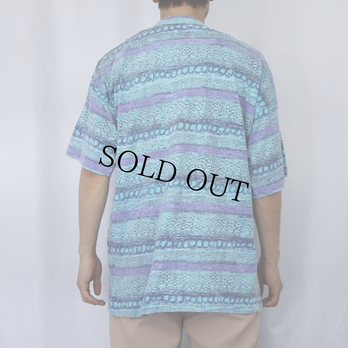 画像3: GOTCHA ボーダー柄 ロゴ刺繍Tシャツ XL (3)