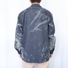 画像3: CINTAS ペンキペイントワークシャツ NAVY L (3)