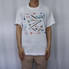 画像2: 90's 画材イラストプリントTシャツ L (2)