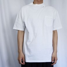 画像2: 90's Hanes 無地ポケットTシャツ XL (2)