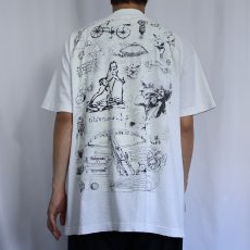 画像4: 90's LEONARDO DA VINCI USA製 アートプリントTシャツ XL (4)
