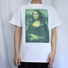 画像2: 90's LEONARDO DA VINCI USA製 "Mona Lisa" アートプリントTシャツ L (2)