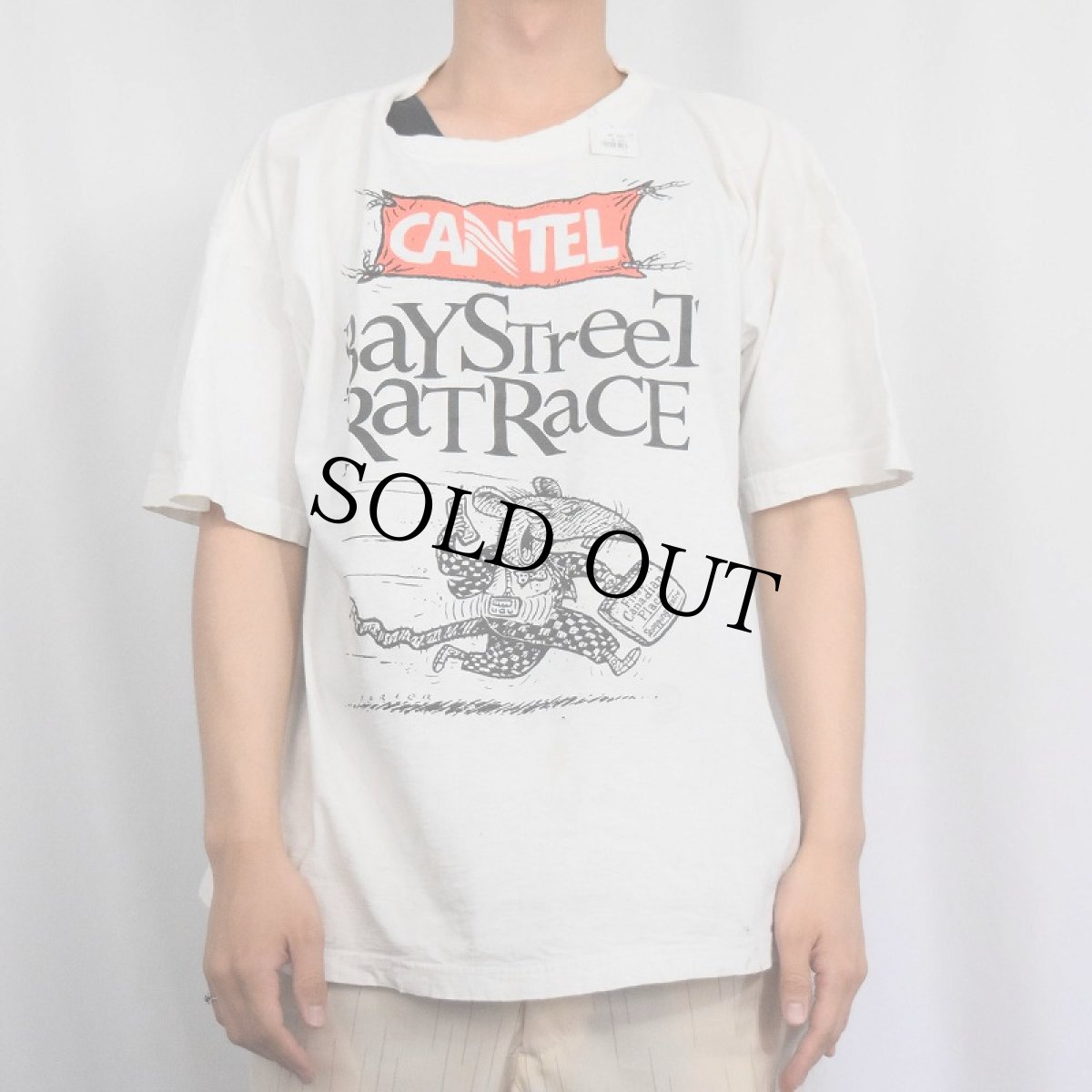 画像3: 90's "BAY STREET RAT RACE" イラストプリントTシャツ (3)