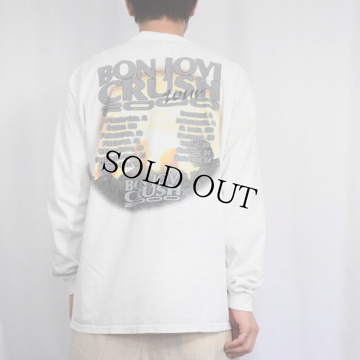 画像4: 2000's BON JOVI "CRUSH TOUR" ハードロックバンドツアーロンT XL (4)