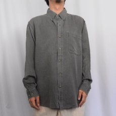 画像2: THE TERRITORY AHEAD シルク×コットン ボタンダウンシャツ M (2)