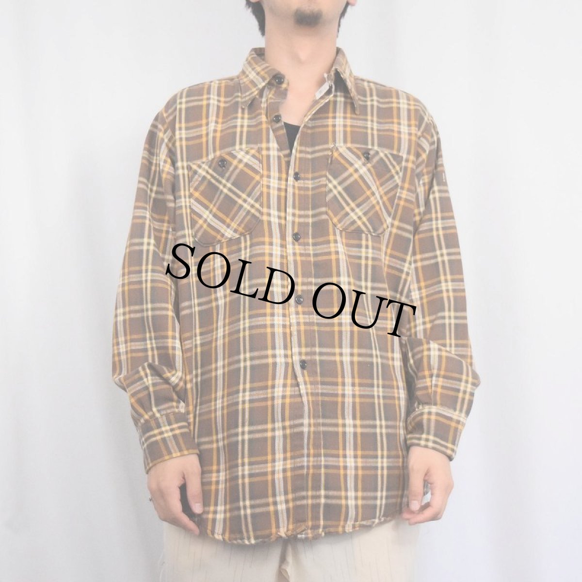 画像2: 70's Mr.Leggs チェック柄 ヘビーネルシャツ (2)