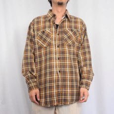画像2: 70's Mr.Leggs チェック柄 ヘビーネルシャツ (2)