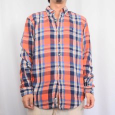 画像2: Ralph Lauren チェック柄 ダブルフェイス ヘビーネルシャツ M (2)