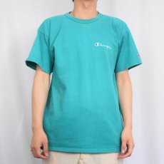 画像2: 80〜90's Champion USA製 青刺繍タグ 後期 ロゴプリントTシャツ XL (2)