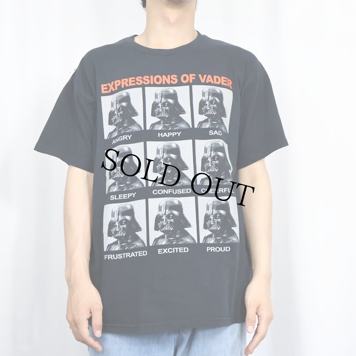 画像2: STAR WARS "EXPRESSIONS OF VADER" キャラクタープリントTシャツ BLACK L (2)