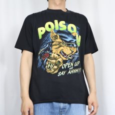 画像2: 80's POISON USA製 "OPEN UP AND SAY AHHH!!!" ロックバンドツアーTシャツ BLACK XL (2)