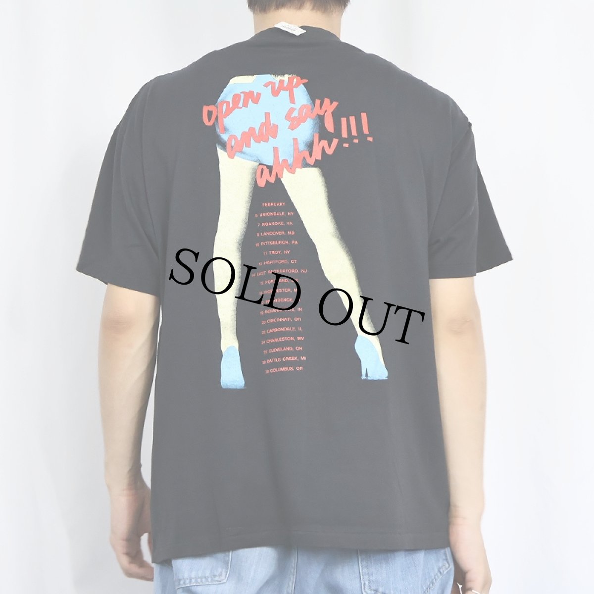 画像3: 80's POISON USA製 "OPEN UP AND SAY AHHH!!!" ロックバンドツアーTシャツ BLACK XL (3)