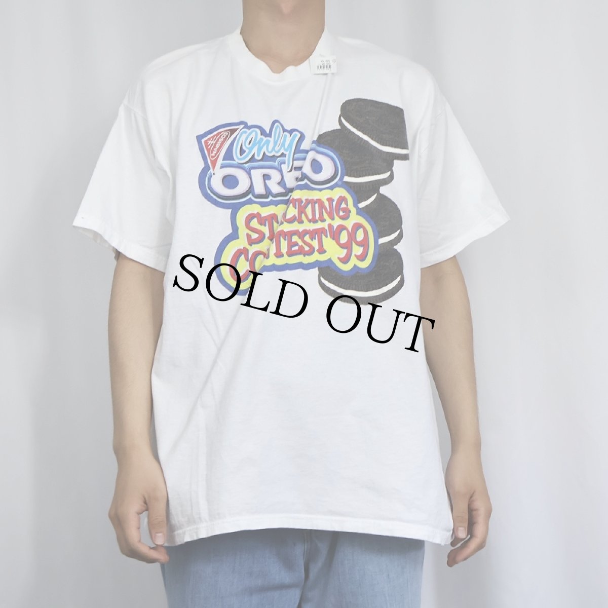 画像2: 90's OREO "STACKING CONTEST '99" お菓子プリントTシャツ XL (2)