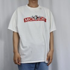 画像2: 90〜2000's "MICROSOFT" パロディプリントTシャツ XXL (2)