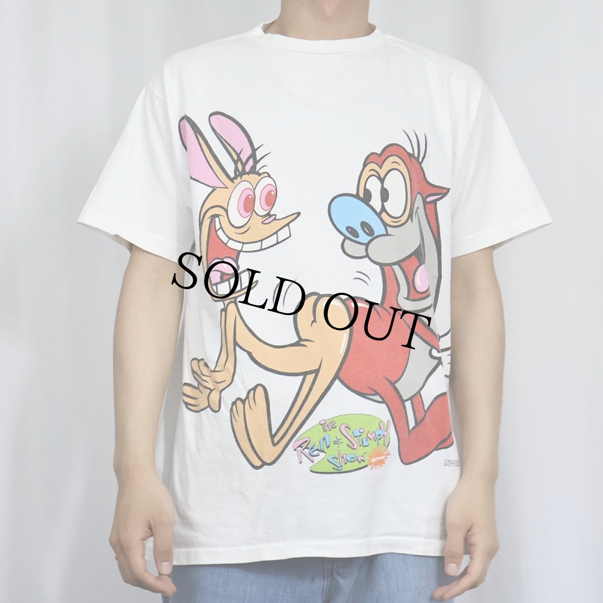 画像2: 90's NICKELODEON USA製 "The Ren & Stimpy Show" キャラクタープリントTシャツ L (2)