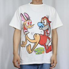 画像2: 90's NICKELODEON USA製 "The Ren & Stimpy Show" キャラクタープリントTシャツ L (2)