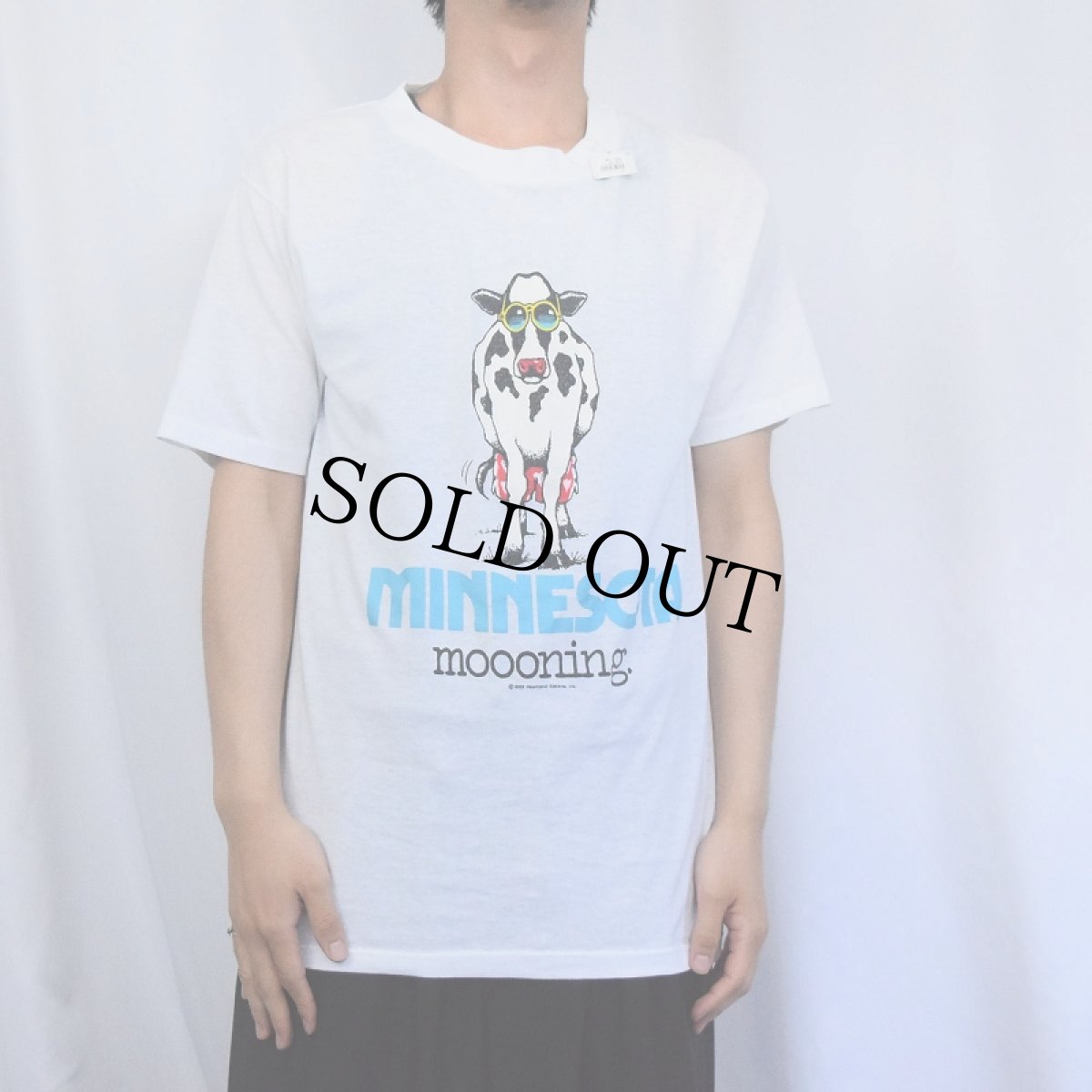 画像3: 80's USA製 "MINNESOTA MOOONING." プリントTシャツ XL (3)