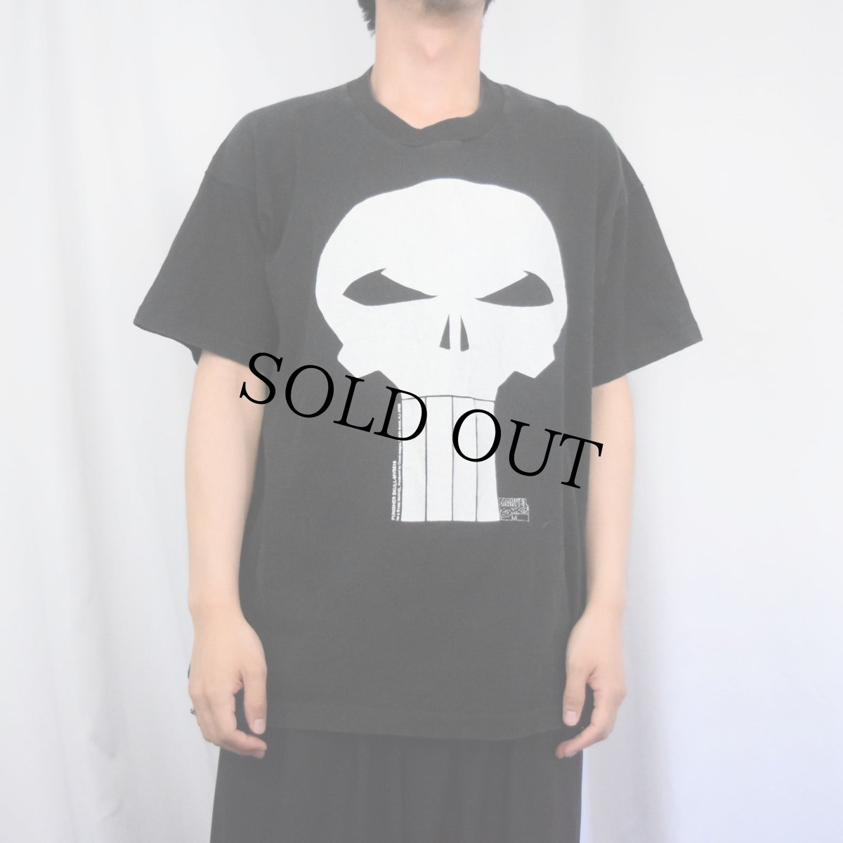 画像2: 90's MARVEL USA製 "THE PUNISHER" アメコミプリントTシャツ BLACK XL (2)