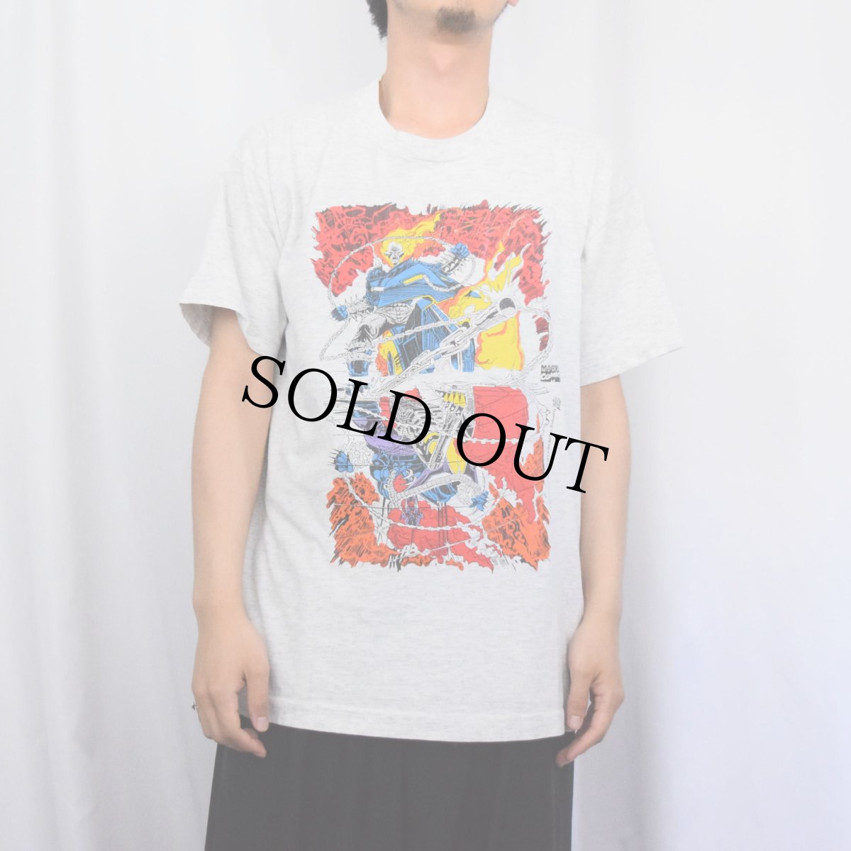 画像2: 90's MARVEL USA製 "GHOST RIDER" アメコミプリントTシャツ XL (2)