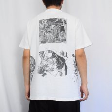 画像4: 80's M.C. Escher USA製 騙し絵アート マルチプリントTシャツ L (4)